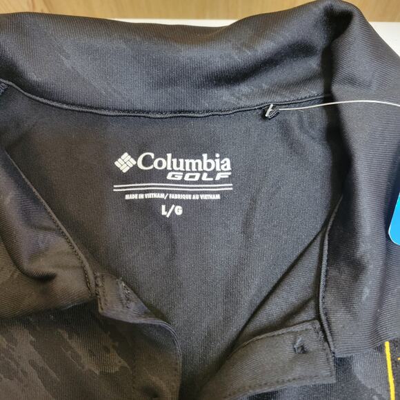 COLUMBIA GOLF US ARMY BLACK CAMO SHORT SLEEVE HOT WEATHER POLO SHIRT L NWT - Picture 4 of 6